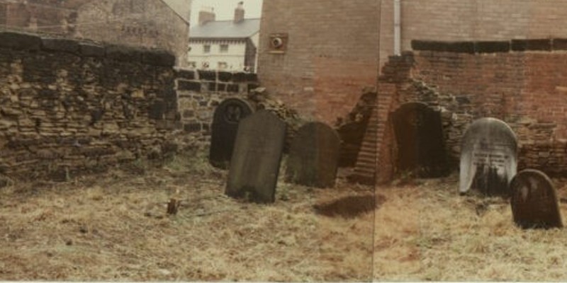 A photograph of the Jewish cemetery at Bowden Street